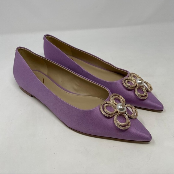 Sam Edelman Wanda Tour Embellished Pointed Toe Flats in Purple Lilac - NWT - Picture 4 of 10